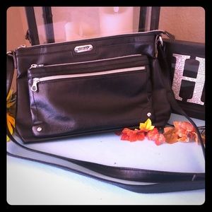Relic black zippered crossbody